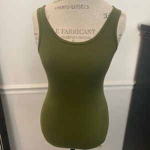 Bella Swan American Apparel Olive Tank